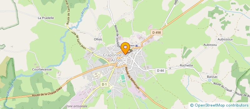 localisation de l'entreprise MADAME VALERIE PERRIER  CRAPONNE-SUR-ARZON