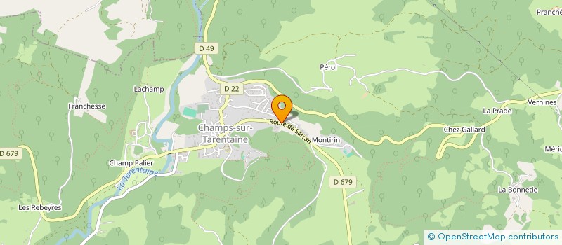 localisation de l'entreprise MADAME VALERIE PERRIER à CHAMPS-SUR-TARENTAINE-MARCHAL