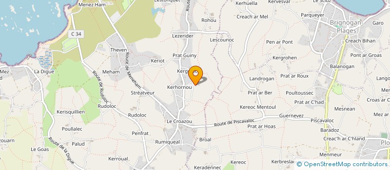 localisation de l'entreprise MADAME VALERIE PETTON  KERLOUAN