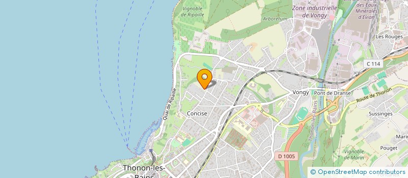 localisation de l'entreprise MADAME VALERIE PICHONNIER à THONON-LES-BAINS