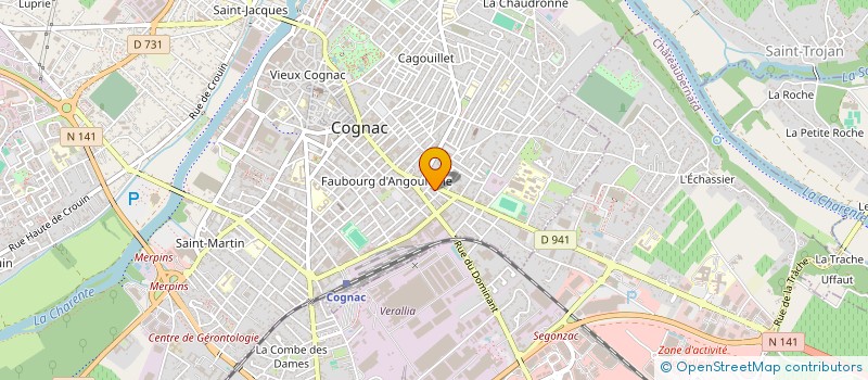 localisation de l'entreprise MADAME VALERIE PINSON à COGNAC