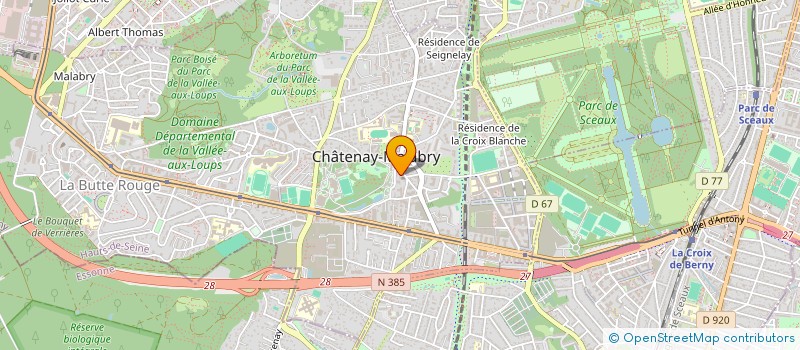 localisation de l'entreprise MADAME VALERIE PONSARD  CHATENAY-MALABRY