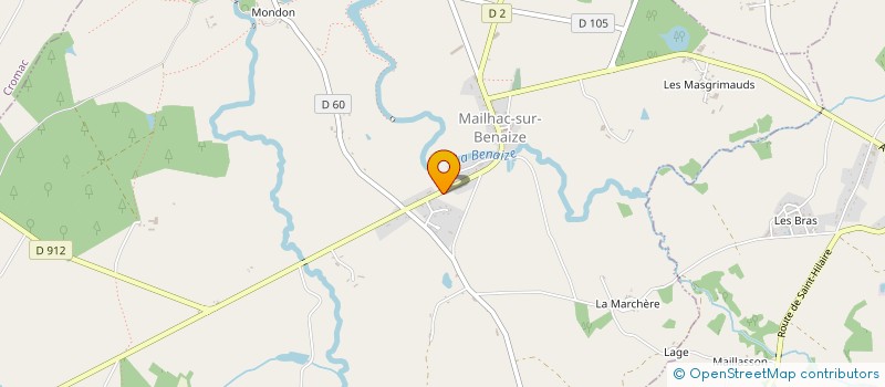 localisation de l'entreprise MADAME VALERIE POUVREAU à MAILHAC-SUR-BENAIZE