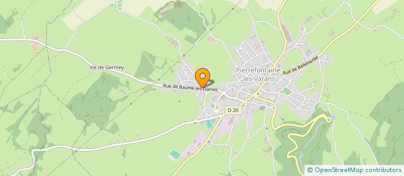 localisation de l'entreprise MADAME VALERIE POUX-BERTHE  PIERREFONTAINE-LES-VARANS