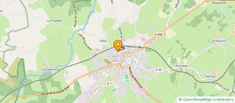 localisation de l'entreprise MADAME VALERIE PRALONG  CRAPONNE-SUR-ARZON