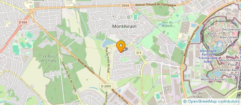 localisation de l'entreprise MADAME VALERIE RIVASSOU  MONTEVRAIN