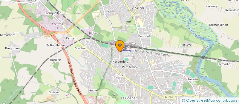 localisation de l'entreprise MADAME VALERIE RIVIER  AURAY