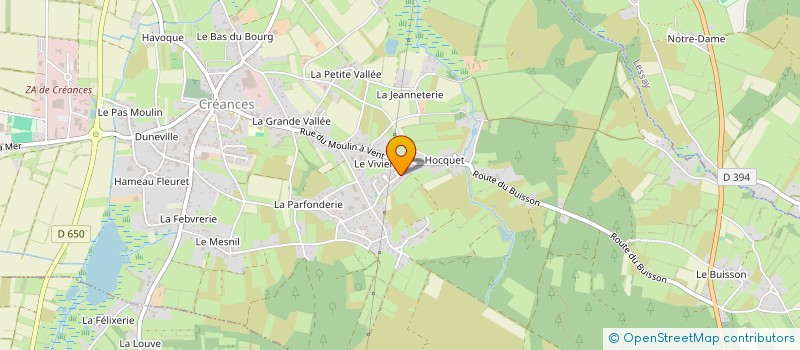 localisation de l'entreprise MADAME VALERIE RIVOAL à CREANCES