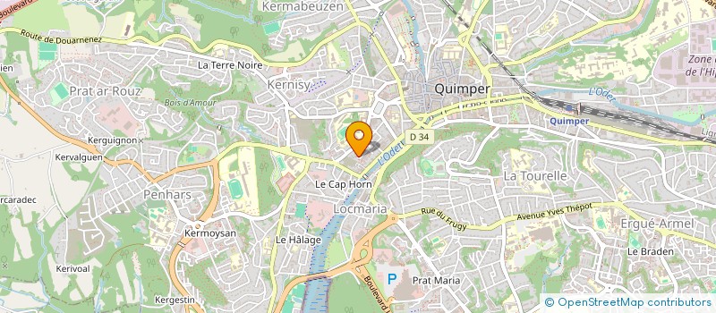localisation de l'entreprise MADAME VALERIE ROBIC à QUIMPER
