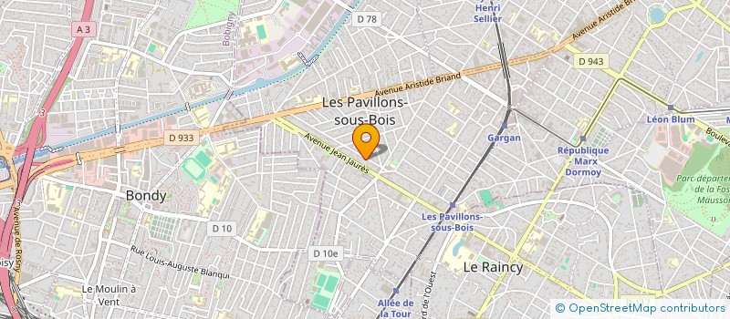 localisation de l'entreprise MADAME VALERIE ROBIN  LES PAVILLONS-SOUS-BOIS