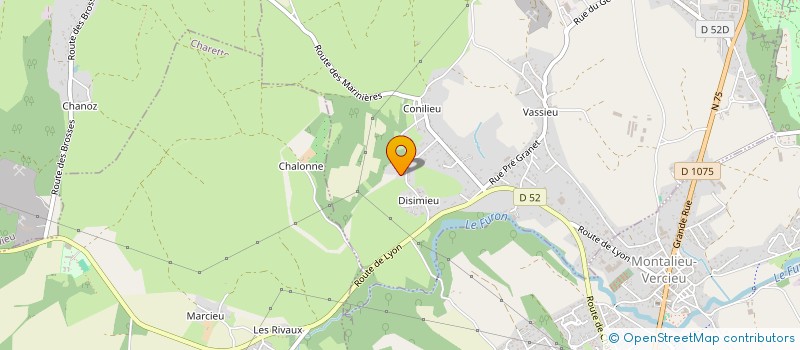 localisation de l'entreprise MADAME VALERIE RODRIGUES à PORCIEU-AMBLAGNIEU