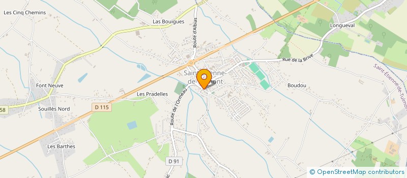 localisation de l'entreprise MADAME VALERIE ROSSI  SAINT-ETIENNE-DE-TULMONT