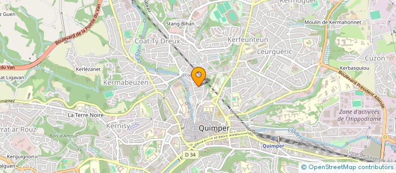 localisation de l'entreprise MADAME VALERIE ROZET à QUIMPER