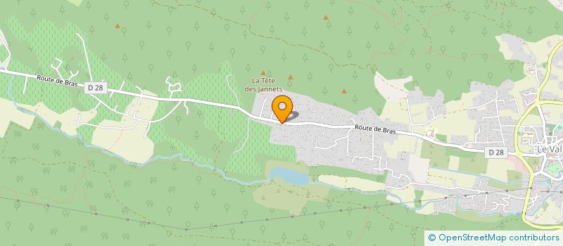 localisation de l'entreprise MADAME VALERIE SARDA  LE VAL