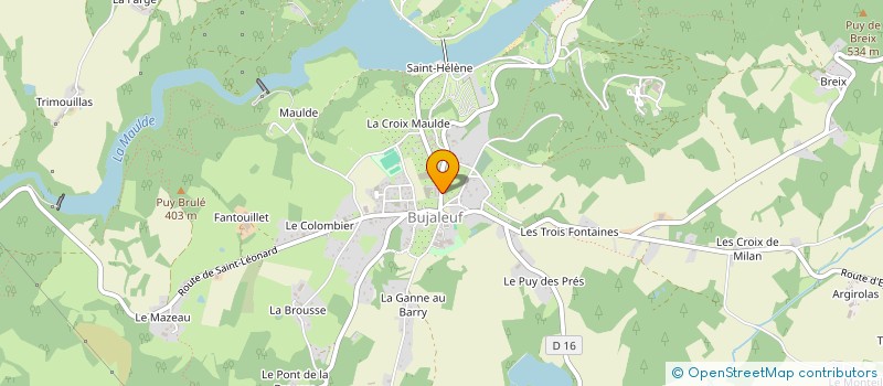 localisation de l'entreprise MADAME VALERIE SUBRENAT  BUJALEUF