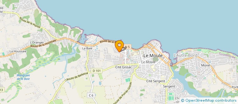 localisation de l'entreprise MADAME VALERIE THEZENAS à LE MOULE