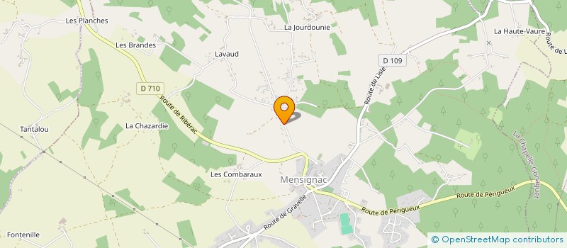 localisation de l'entreprise MADAME VALERIE THOUVENOT  MENSIGNAC