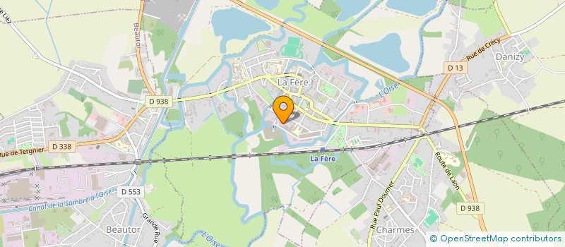 localisation de l'entreprise MADAME VALERIE TINET à LA FERE