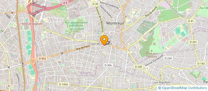 localisation de l'entreprise MADAME VALERIE TOUZE à MONTREUIL