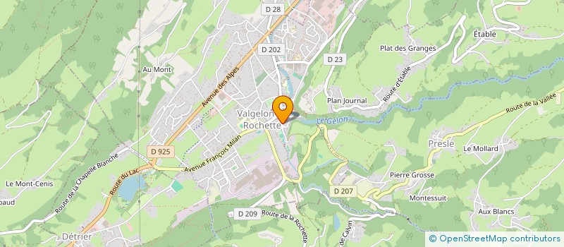 localisation de l'entreprise MADAME VALERIE VACHEY  VALGELON-LA ROCHETTE