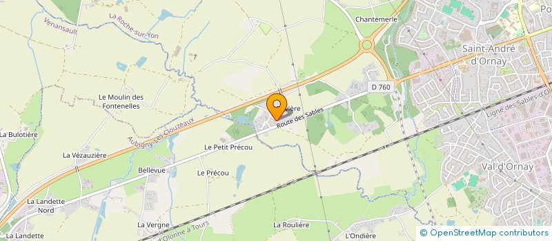 localisation de l'entreprise MADAME VALERIE VAILLANT  LA ROCHE-SUR-YON