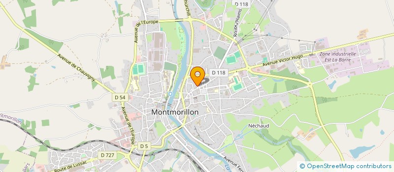 localisation de l'entreprise MADAME VALERIE VAUZELLE  MONTMORILLON