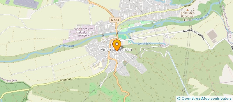 localisation de l'entreprise MADAME VALERIE VIGNY à VINON-SUR-VERDON
