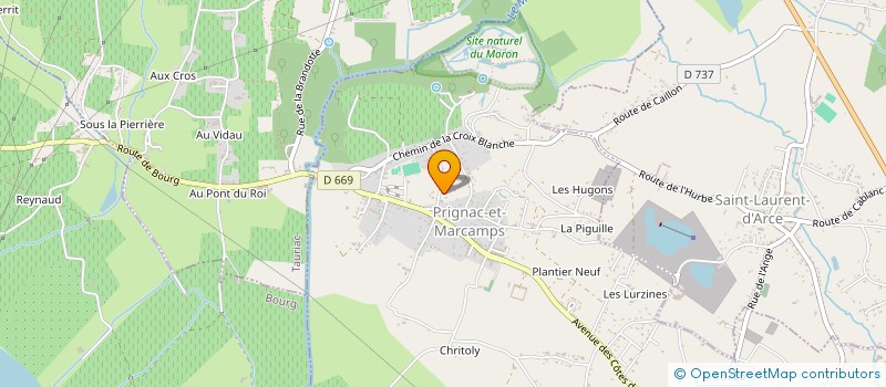 localisation de l'entreprise MADAME VALERIE VILLENEUVE  PRIGNAC-ET-MARCAMPS