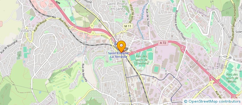 localisation de l'entreprise MADAME VALERIE VIROT  SAINT-ETIENNE