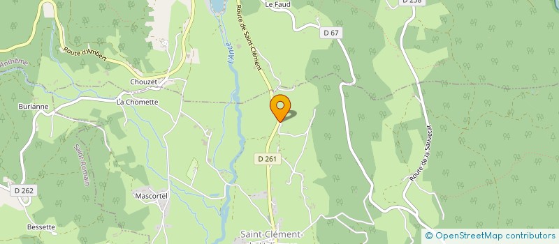 localisation de l'entreprise MADAME VALERIE WYCHOWANIEC  SAINT-CLEMENT-DE-VALORGUE