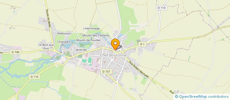 localisation de l'entreprise MADAME VANESSA BEGUIER  CHEF-BOUTONNE