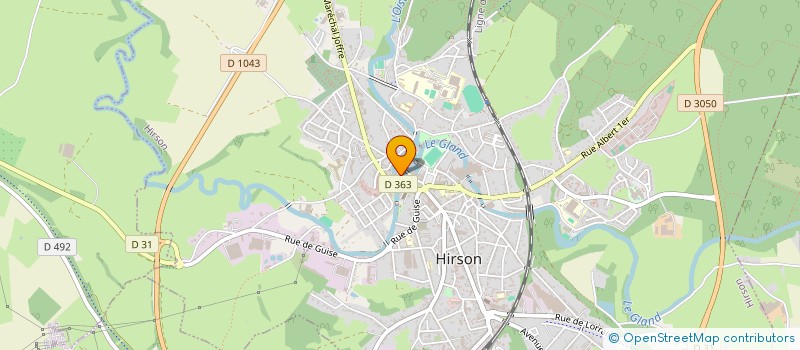 localisation de l'entreprise MADAME VANESSA BERTEAUX  HIRSON