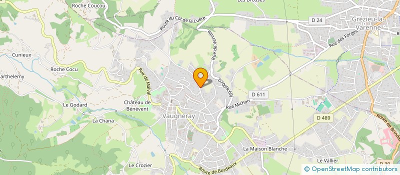 localisation de l'entreprise MADAME VANESSA BERTOU  VAUGNERAY