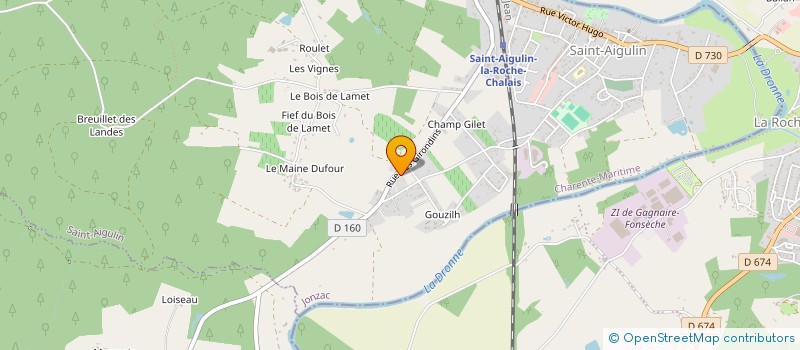 localisation de l'entreprise MADAME VANESSA BERTRAND  SAINT-AIGULIN