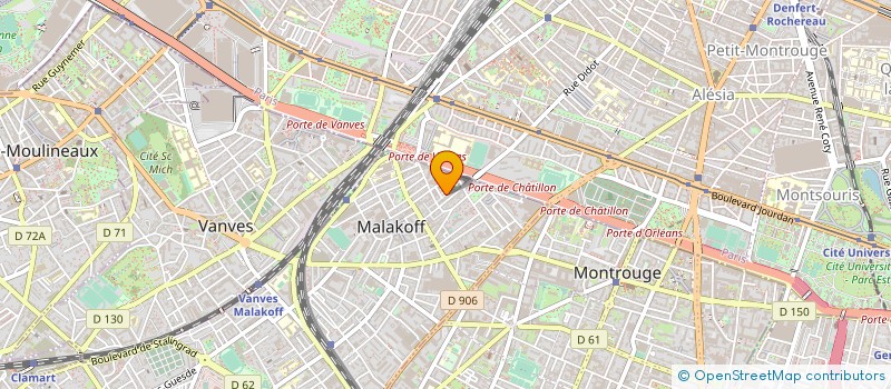 localisation de l'entreprise MADAME VANESSA BESNARD  MALAKOFF