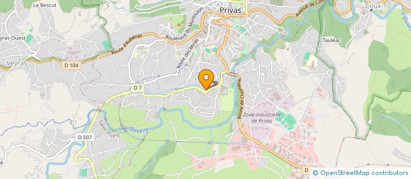 localisation de l'entreprise MADAME VANESSA BLANC  PRIVAS