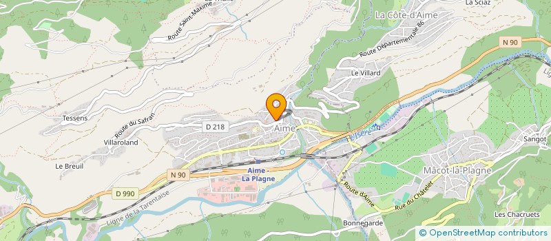 localisation de l'entreprise MADAME VANESSA BOIFFIER  AIME-LA-PLAGNE