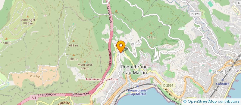 localisation de l'entreprise MADAME VANESSA BOULEY  ROQUEBRUNE-CAP-MARTIN