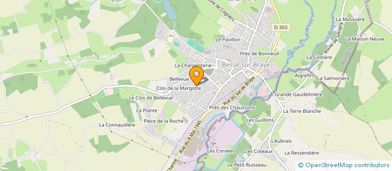 localisation de l'entreprise MADAME VANESSA BOURREAU  BESSE-SUR-BRAYE