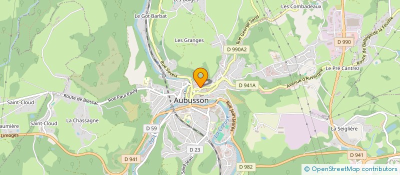 localisation de l'entreprise MADAME VANESSA BREGIER à AUBUSSON