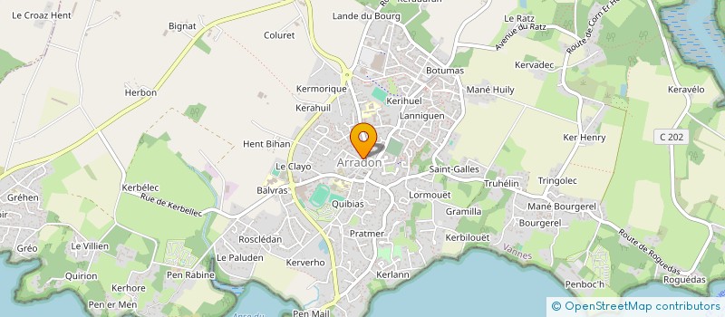 localisation de l'entreprise MADAME VANESSA DAVID  ARRADON