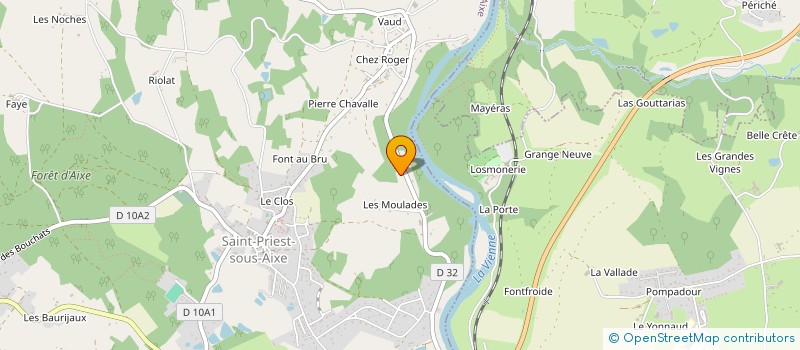 localisation de l'entreprise MADAME VANESSA DELANDE à SAINT-PRIEST-SOUS-AIXE