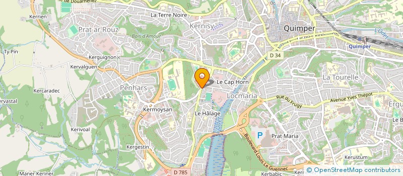 localisation de l'entreprise MADAME VANESSA DELETTRE à QUIMPER