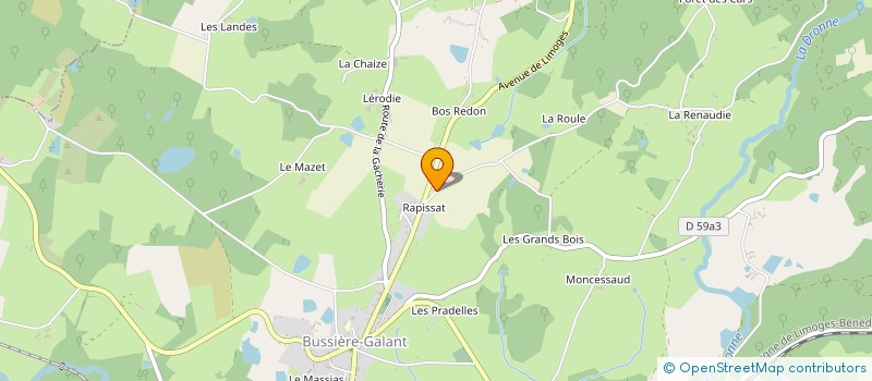 localisation de l'entreprise MADAME VANESSA DUTEIL à BUSSIERE-GALANT