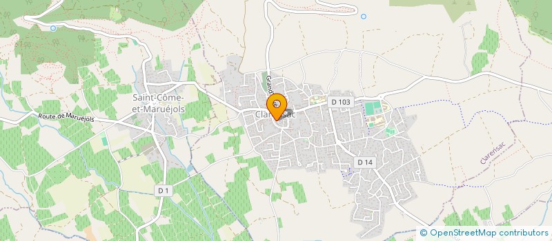 localisation de l'entreprise MADAME VANESSA FERNANDEZ  CLARENSAC