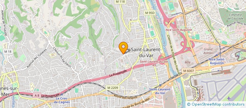 localisation de l'entreprise MADAME VANESSA GOLI à SAINT-LAURENT-DU-VAR