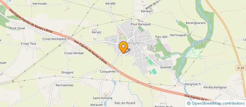 localisation de l'entreprise MADAME VANESSA GUELLEC  MELGVEN