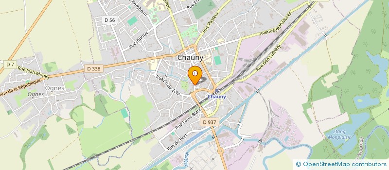 localisation de l'entreprise MADAME VANESSA JAVOUREZ à CHAUNY