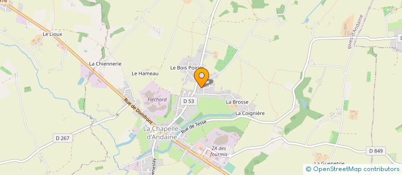 localisation de l'entreprise MADAME VANESSA LEROY à RIVES D'ANDAINE