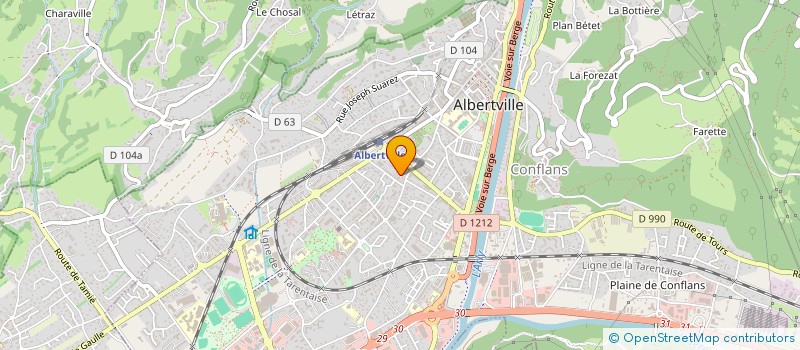 localisation de l'entreprise MADAME VANESSA MANON  ALBERTVILLE